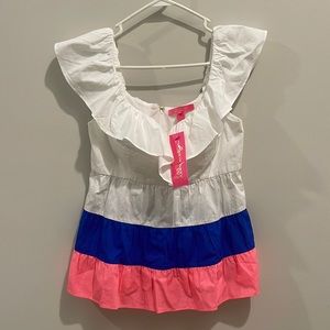 NWT Lilly Pulitzer emie ruffle top